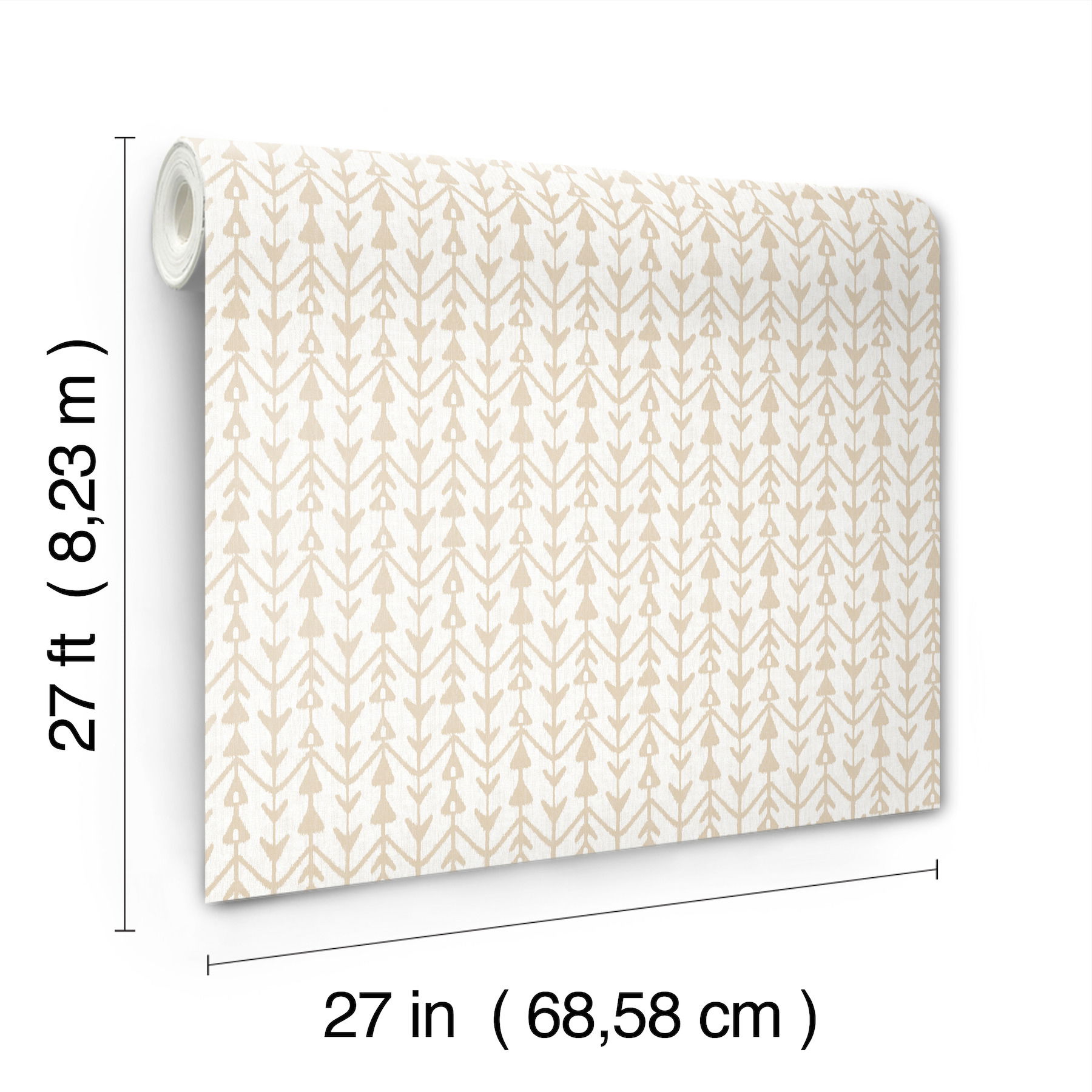 Martigue Stripe Ochre Wallpaper large image 