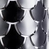 Brasseur III 10.5x22 Black Toned Metal Fish Scale Wall Sconce thumbnail 1