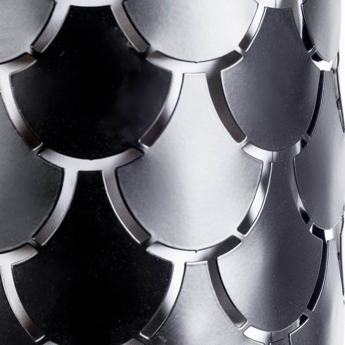 Brasseur III 10.5x22 Black Toned Metal Fish Scale Wall Sconce