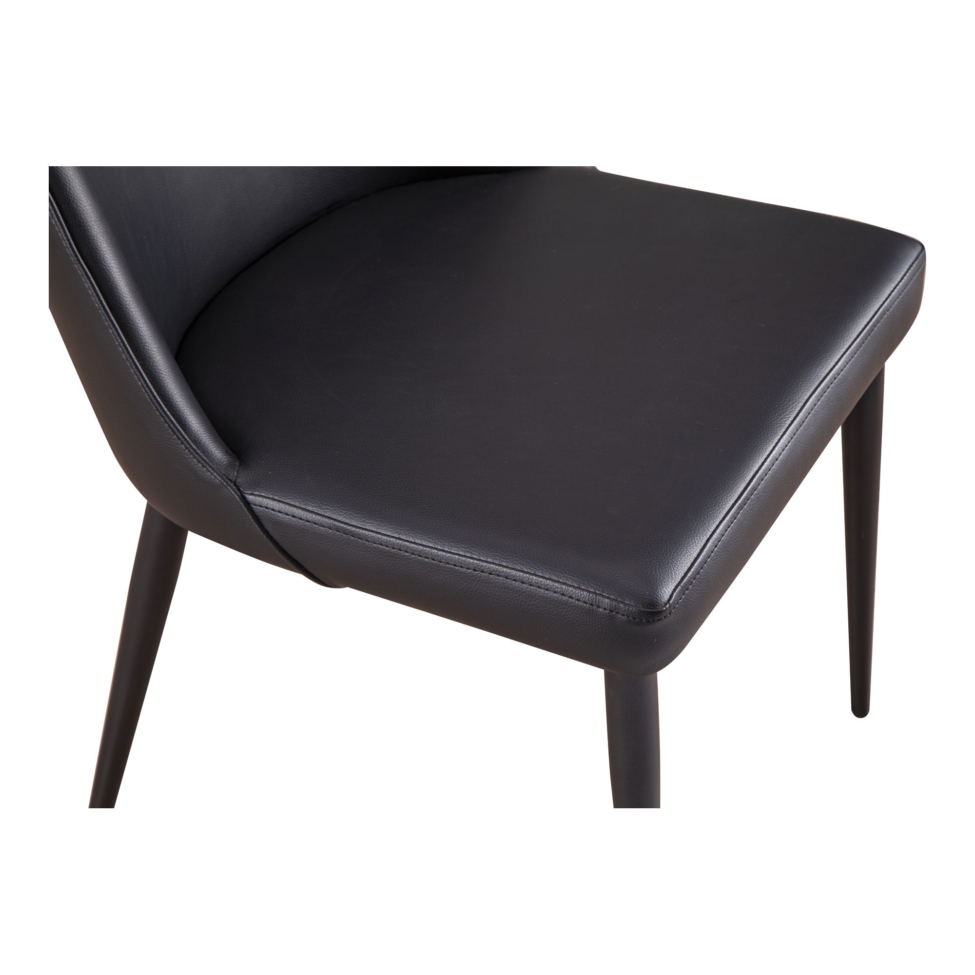 Lula Dining Chair Black Vegan Leather - Set Of Two large image 