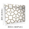 Hedgerow Trellis Taupe & Gold Peel & Stick Wallpaper thumbnail 3