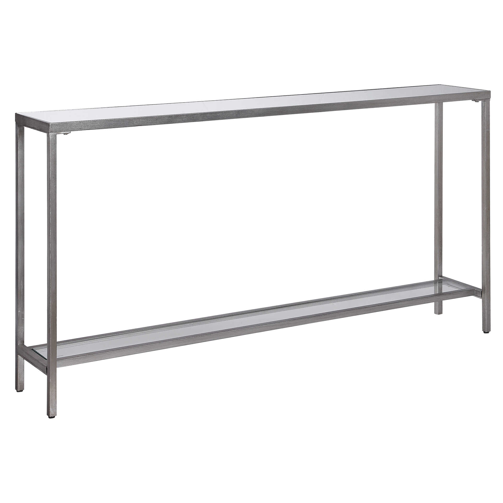 Hayley Silver Console Table, Furniture by Uttermost, 60" width x 31" height x 10" depth View 4