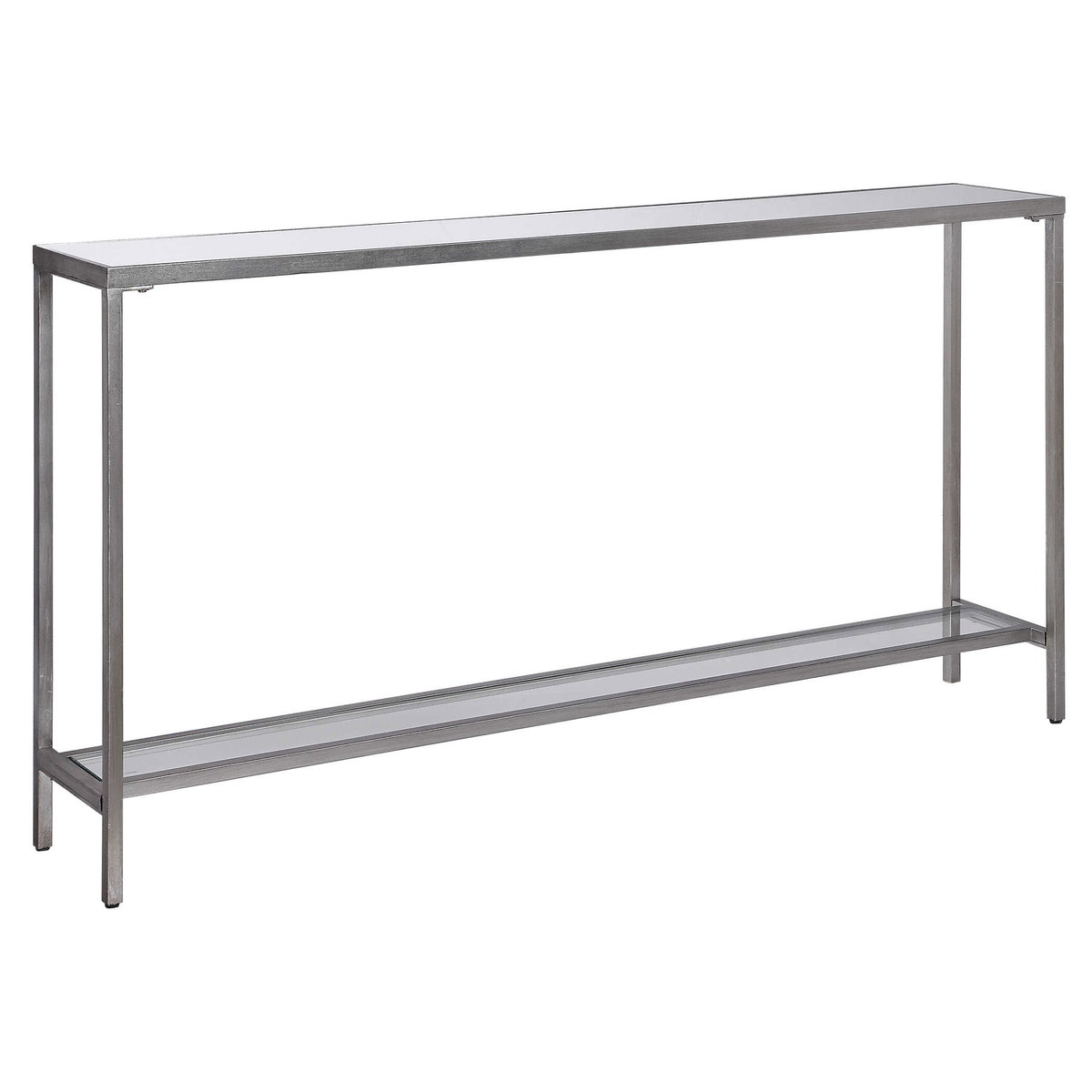 Hayley Silver Console Table, by Uttermost, 60" width x 31" height x 10" depth View 4