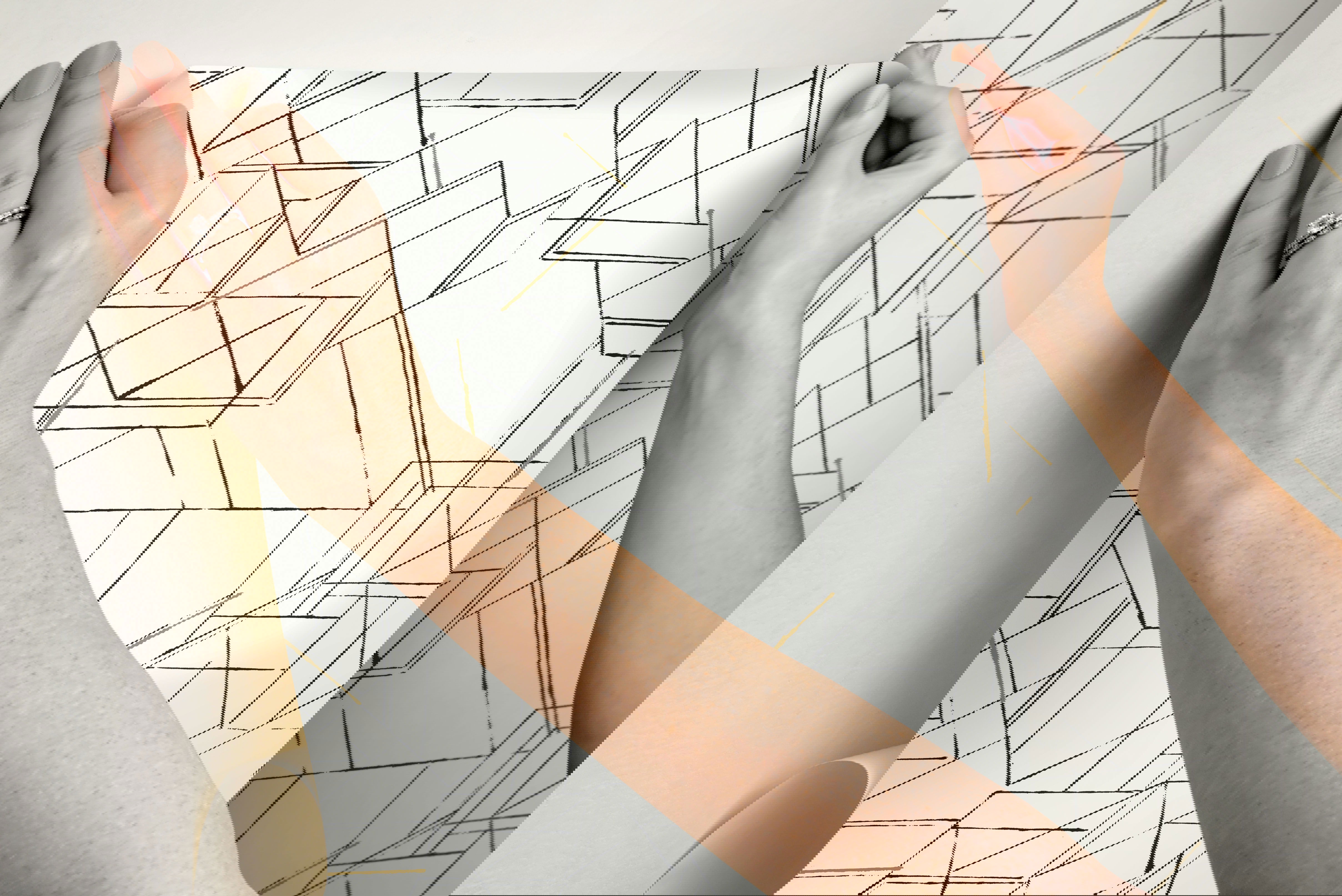 Prism Schematics Black & Gold Peel & Stick Wallpaper, by York Wall, 20' length x 2'3" width x 0.02" depth View 5