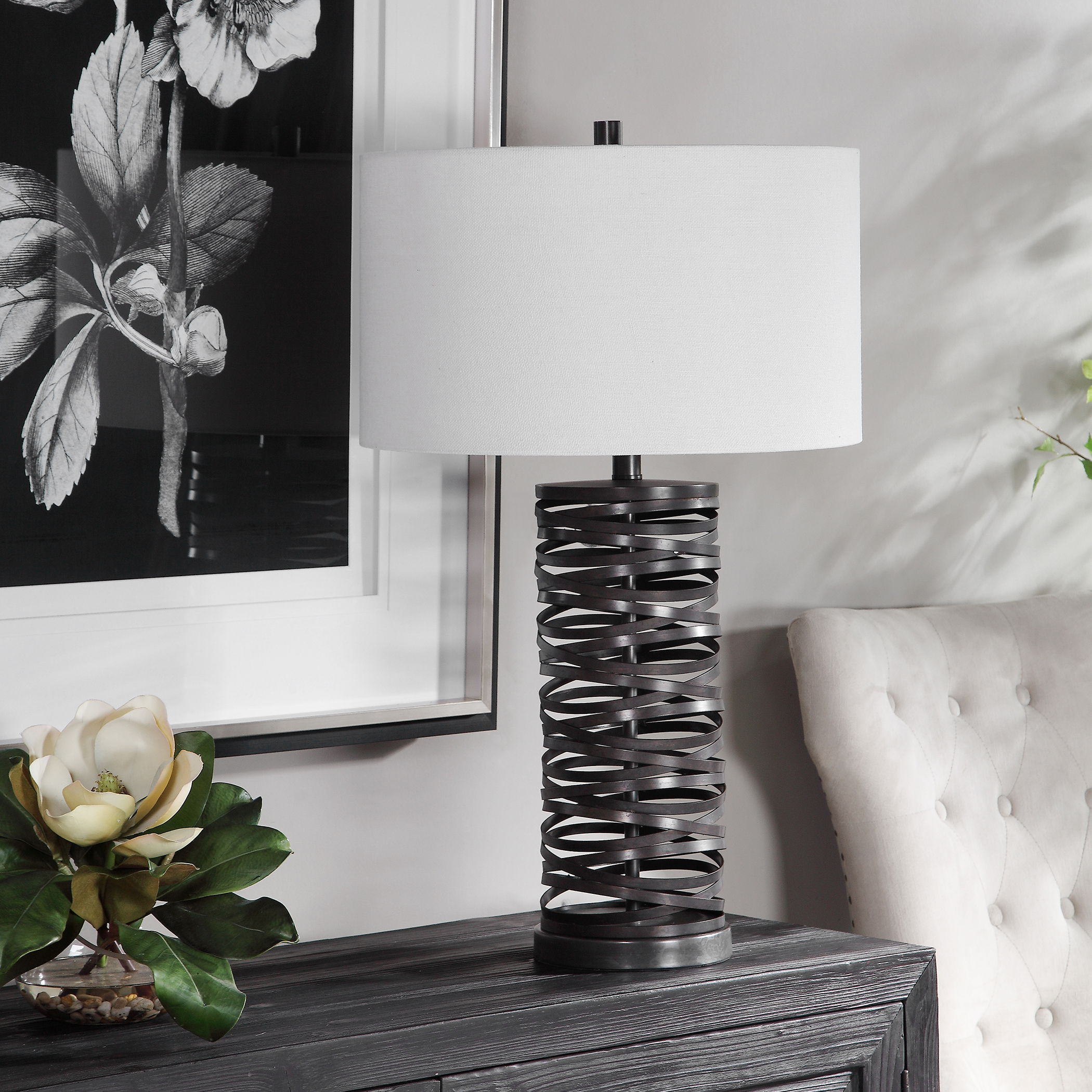 Alita Rust Black Table Lamp large image 