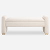 Caliste Ivory Bench, by Uttermost, 4'7.5" width x 1'9.25" height x 1'4.5" depth thumbnail 1