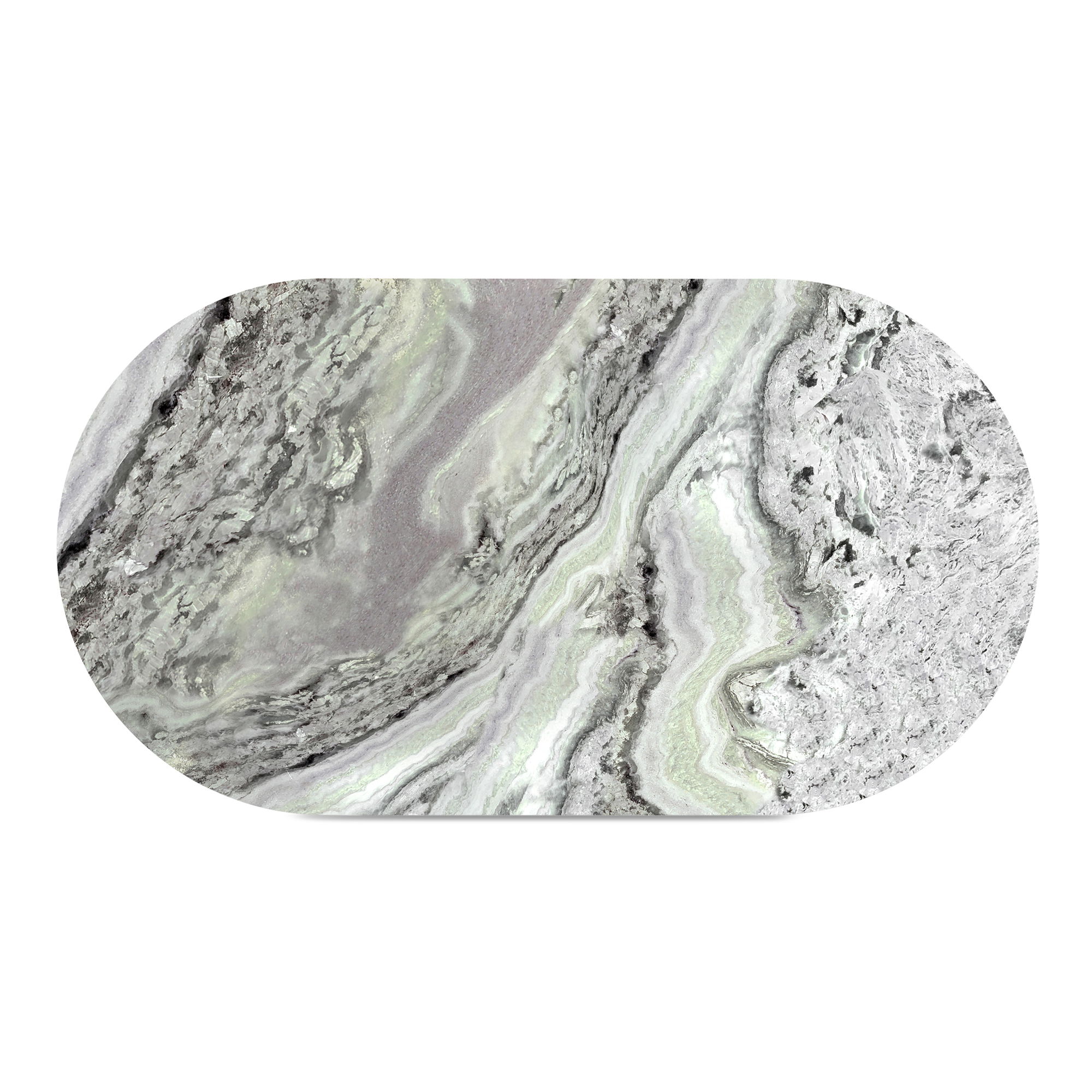 Celia Oval Dining Table Green Onyx Marble, by Moe's Home, 72" width x 30" height x 40" depth View 7