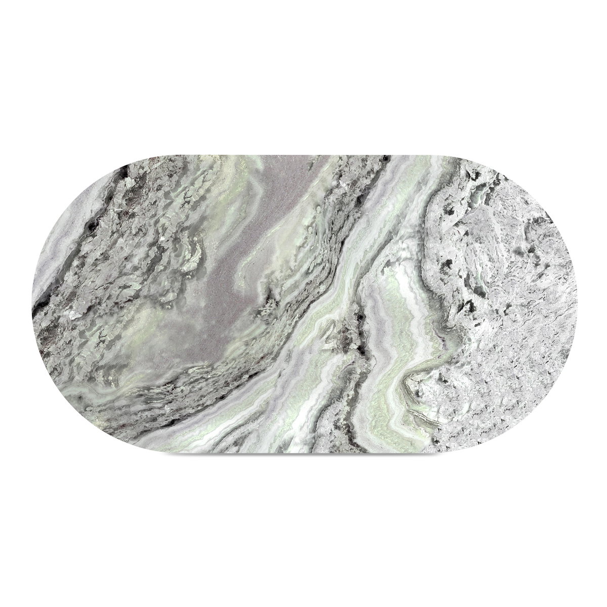 Celia Oval Dining Table Green Onyx Marble, by Moe's Home, 72" width x 30" height x 40" depth View 7