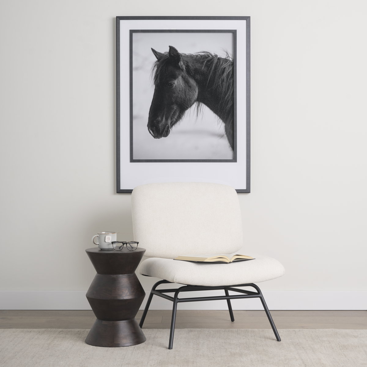 Odessa Dark Brown Wood Accent Table, Side & End Table by Mercana, 12" length x 12" width x 17.5" height View 2