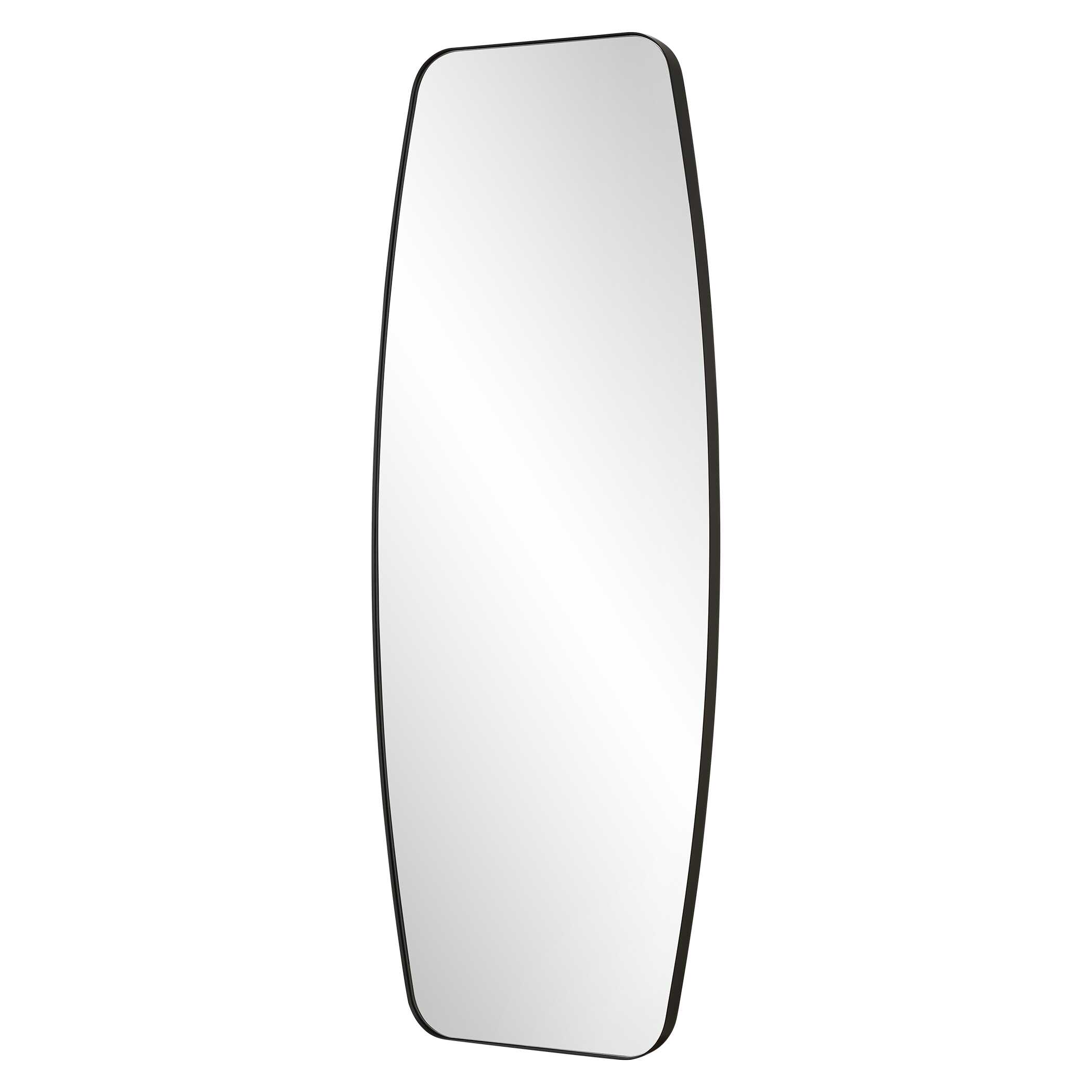 Caspian Curved Black Dressing Mirror, by Uttermost, 27.75" width x 71.87" height x 2" depth View 5