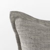 Zadie 14x26 Light Gray and Dark Gray Fabric Color Blocked Decorative Pillow Cover, by Mercana, 14" length x 26" width x 0.2" height thumbnail 10