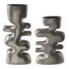 Free Flowing Nickel Vases Set/2, by Uttermost, 7" width x 14.25" height x 3.5" depth thumbnail 4
