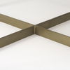 Faye 34L x 34W x 17H Beige Finished Wood with Gold Metal Base Square Coffee Table thumbnail 9