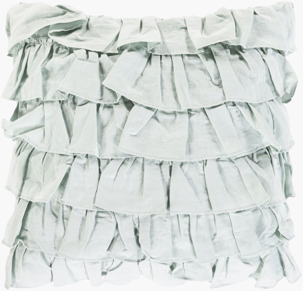 Ruffle Accent Pillow, Decorative Pillow by Surya, 20" length x 20" width