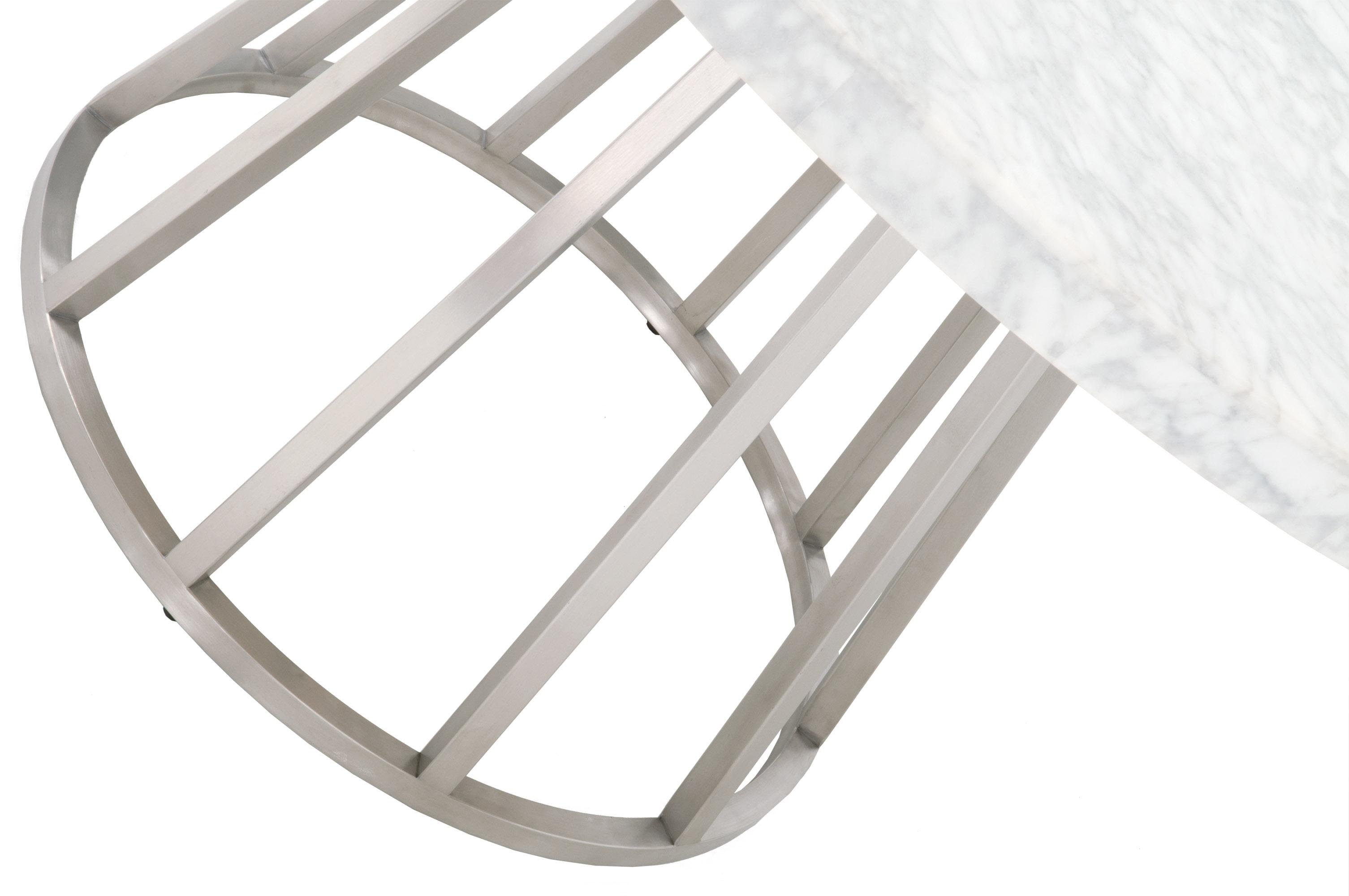 Turino 54' Round Dining Table Carrera Top, by Essentials for Living, 54" width x 2" height x 54" depth View 4