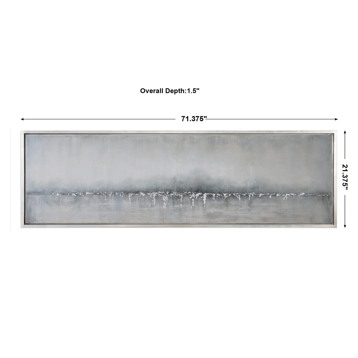 Tides Edge Abstract Art, by Uttermost, 21.37" width x 71.37" height x 1.5" depth View 3