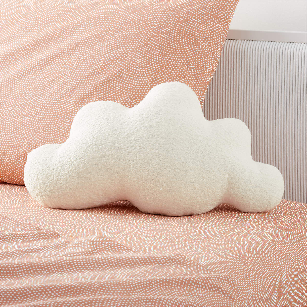 Online Designer Bedroom Sky High Cloud Kids Throw Pillow by Leanne Ford