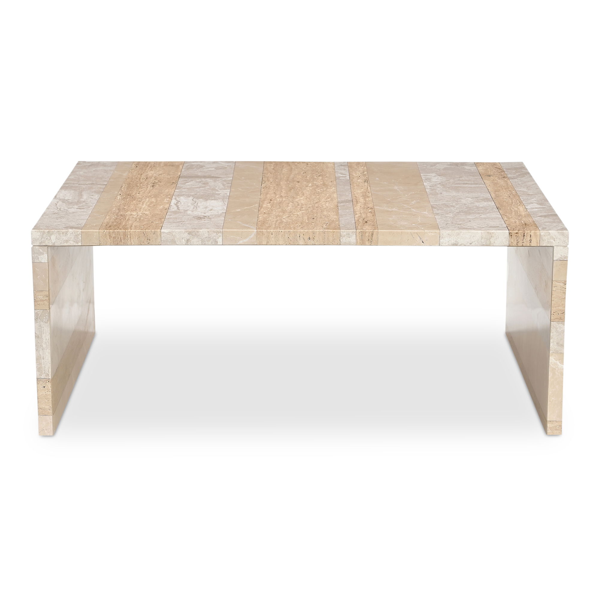 Rosa Coffee Table Mixed Marble, by Moe's Home, 40" width x 16" height x 30" depth View 1