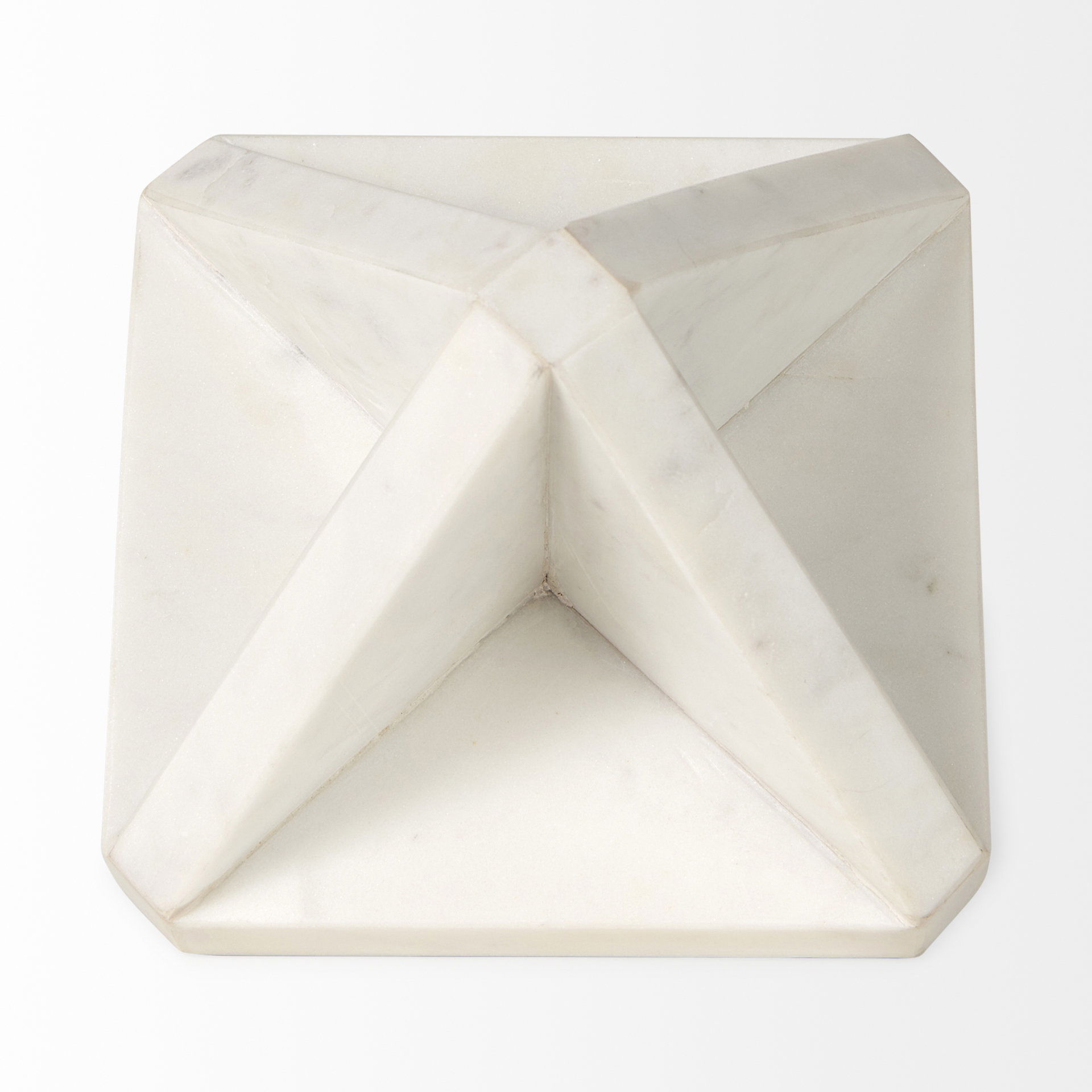 Sophia 5.5 L x 5.5 W x 8.5 H White Marble Decor Stand, Decorative Object by Mercana, 5.5" length x 5.5" width x 8.5" height View 4
