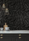 Rainforest Canopy Black Wallpaper, by York Wall, 27' length x 2'3" width x 0.02" depth thumbnail 3