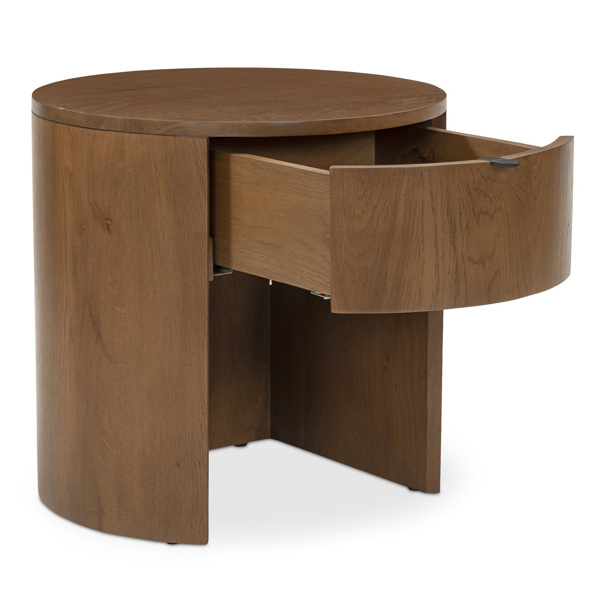 Theo One Drawer Nightstand Brown, by Moe's Home, 19" width x 18.5" height x 19" depth View 6