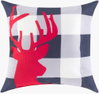 Reindeer Buffalo Accent Pillow, Decorative Pillow by Surya, 18" length x 18" width thumbnail