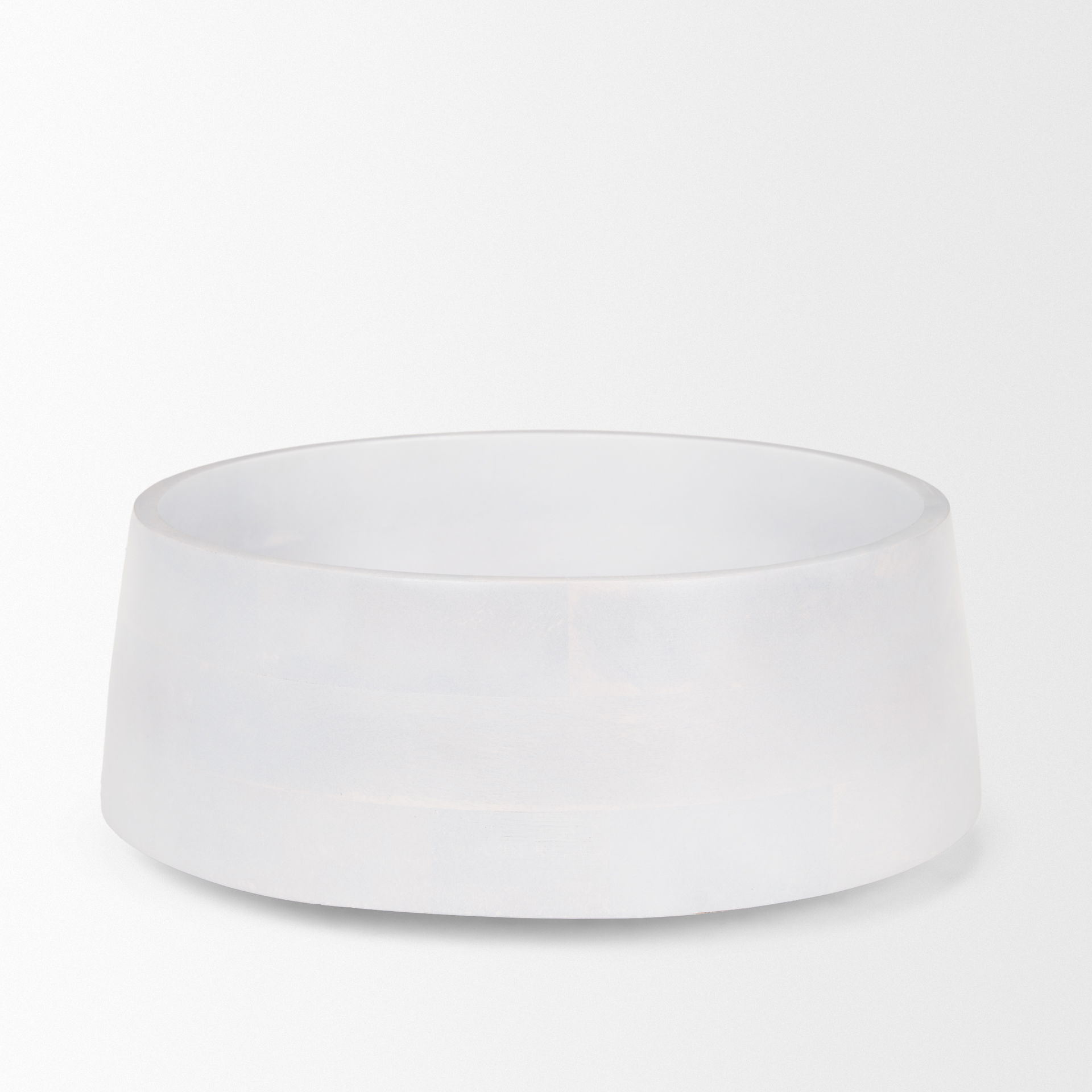 Kadara White Washed Solid Wood Decorative Bowl, by Mercana, 14" length x 14" width x 5.5" height View 3