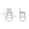 Deco Oak Counter Stool Light Grey thumbnail 6
