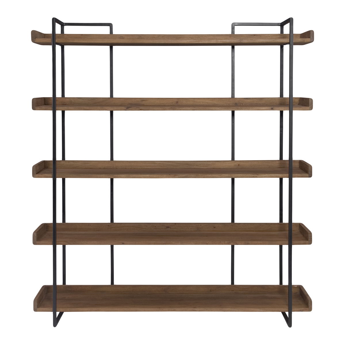 Vancouver Bookshelf Large Light Brown, Shelving & Bookcase by Moe's Home, 68" width x 75.5" height x 13.5" depth View 1