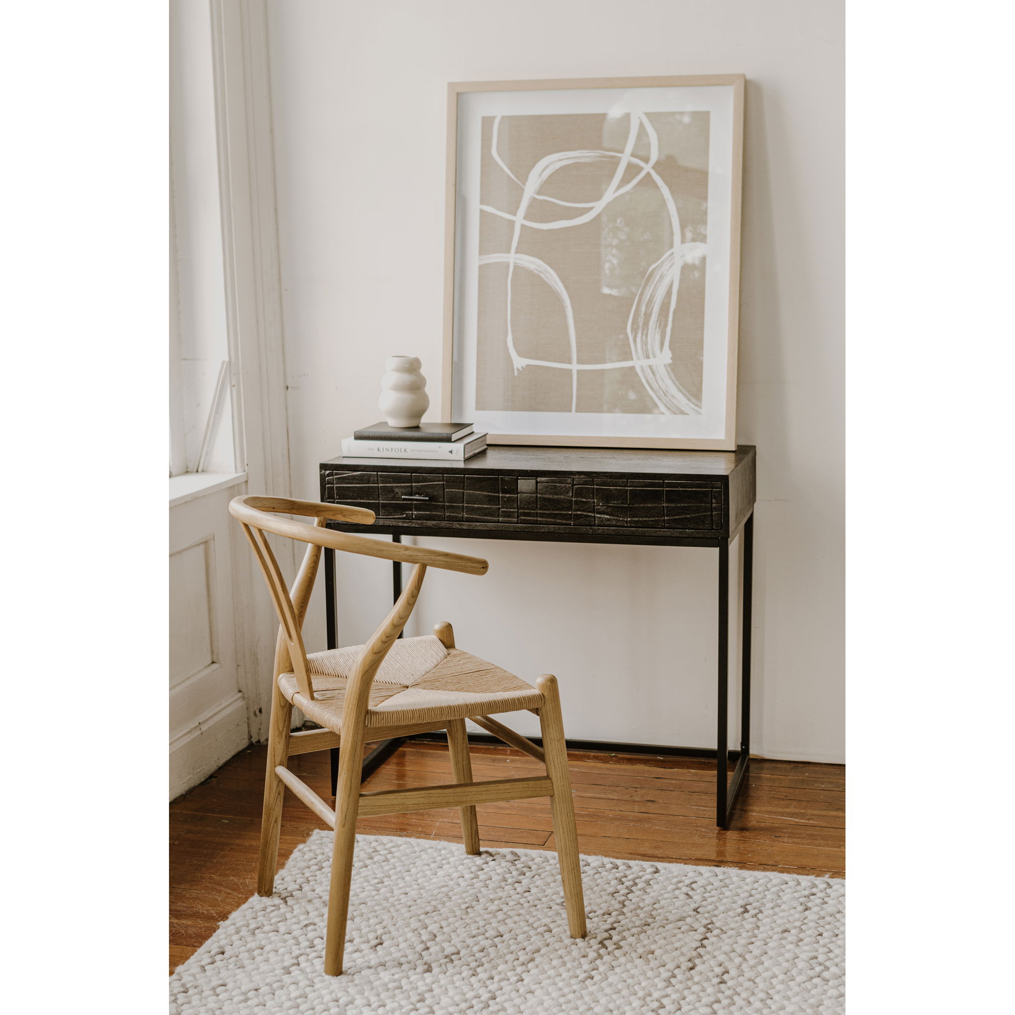 Atelier Desk Black, by Moe's Home, 35.5" width x 30" height x 20" depth View 7