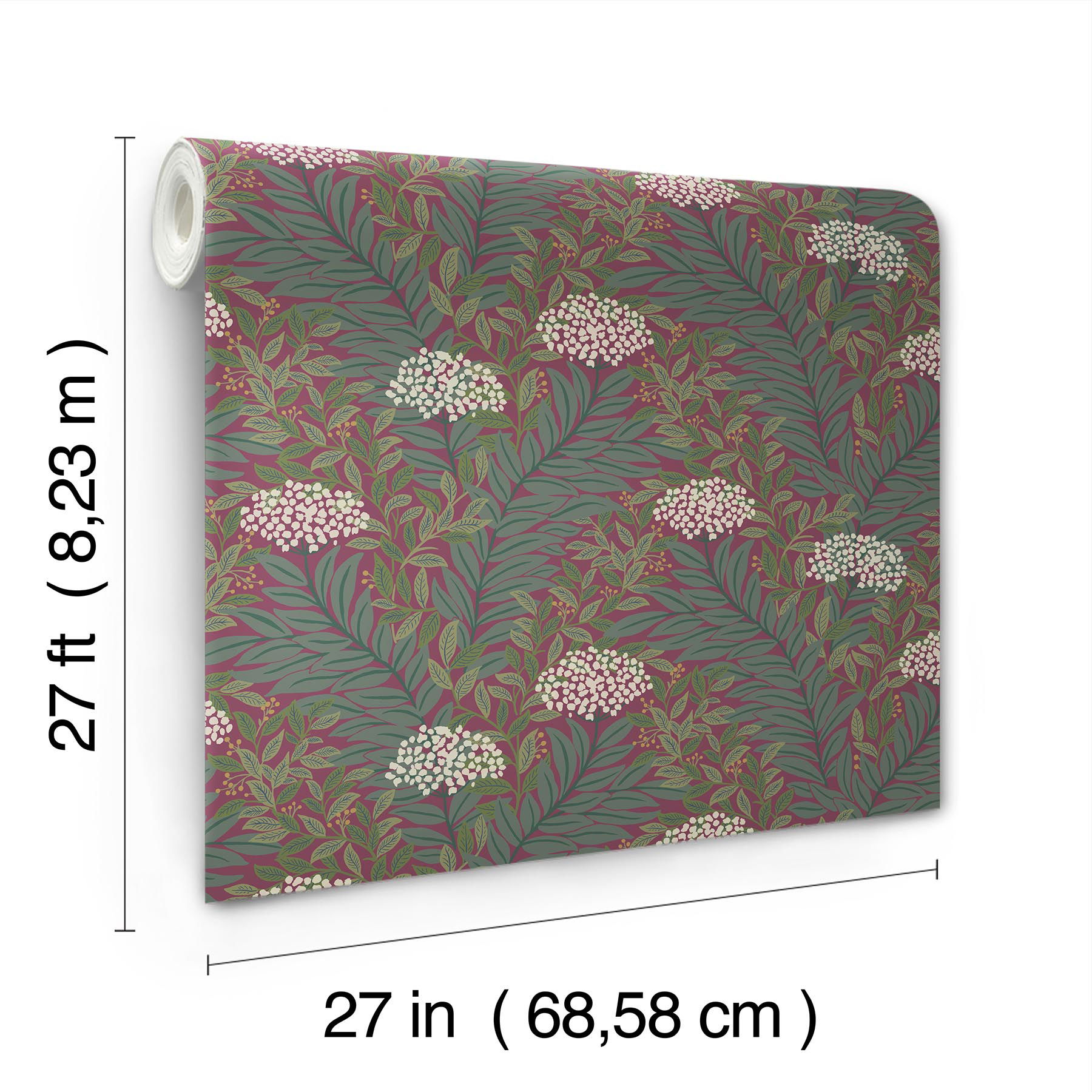 Highgrove Burgundy Wallpaper large image 