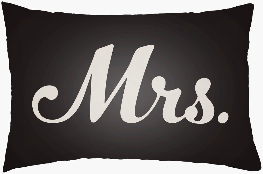 Mr & Mrs Lumbar Pillow, Decorative Pillow by Surya, 14" length x 22" width