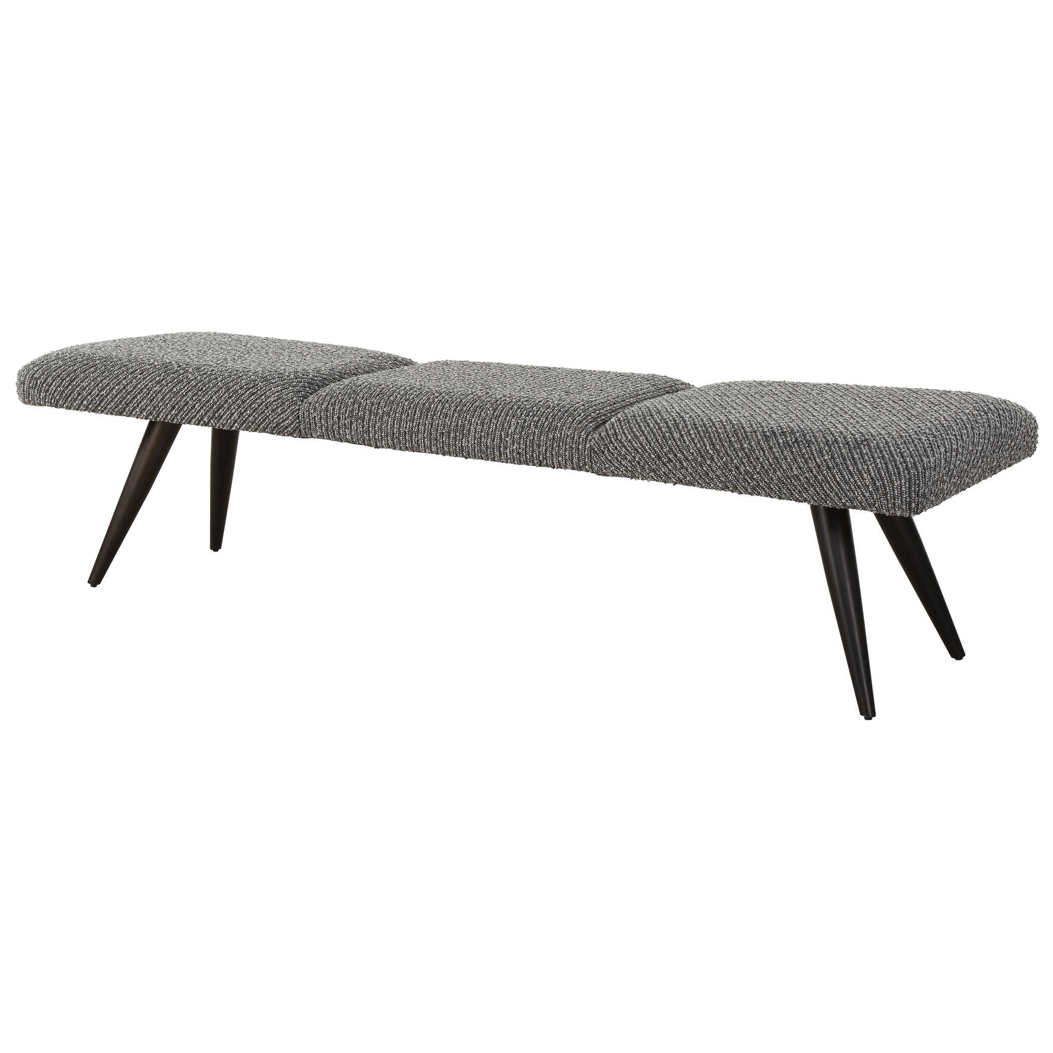 Bowtie Charcoal Fabric Bench, Furniture by Uttermost, 72.5" width x 18" height x 20" depth View 5