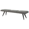 Bowtie Charcoal Fabric Bench, Furniture by Uttermost, 72.5" width x 18" height x 20" depth thumbnail 5