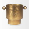 Juno 8.5H Large Gold Iron Vase, by Mercana, 11" length x 8" width x 8.5" height thumbnail 3