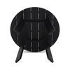 Delta Round Outdoor Dining Table Black, Outdoor Table by Moe's Home, 3'11" width x 2'6" height x 3'11" depth thumbnail 5