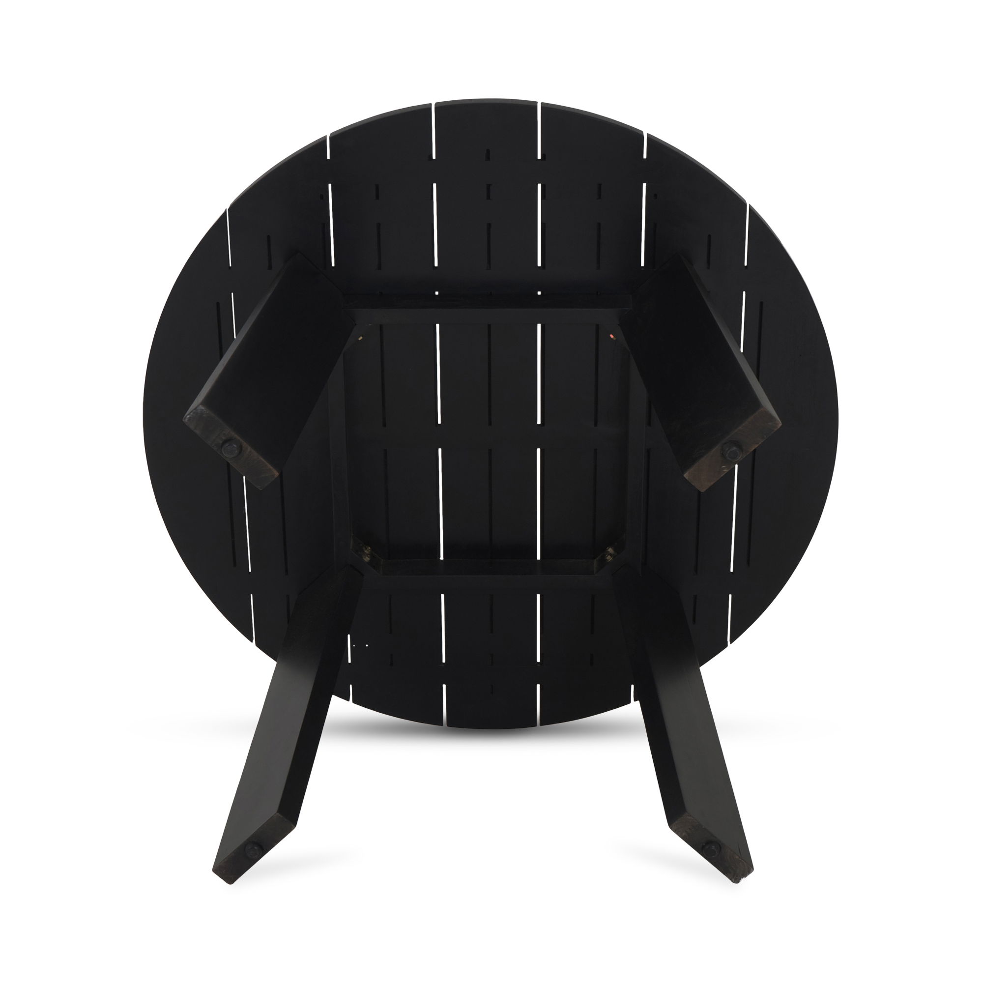 Delta Round Outdoor Dining Table Black large image 