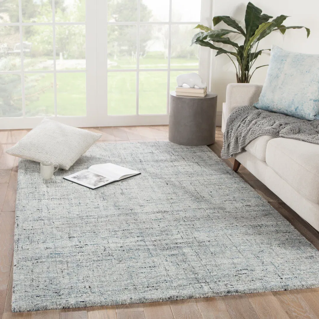 Jaipur Living Macklin Handmade Solid Light Blue/ Gray Area Rug 5'X8' large image 