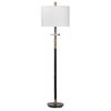 Maud Aged Black Floor Lamp, by Uttermost, 18" width x 67" height x 18" depth thumbnail 1