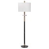 Maud Aged Black Floor Lamp, by Uttermost, 18" width x 67" height x 18" depth thumbnail 1
