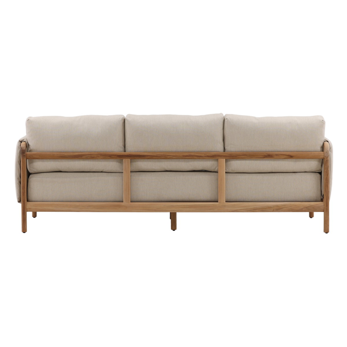 Milburne Outdoor Sofa Beige, Sofas & Sectional by Dovetail, 88" width x 35.35" height x 34" depth View 4