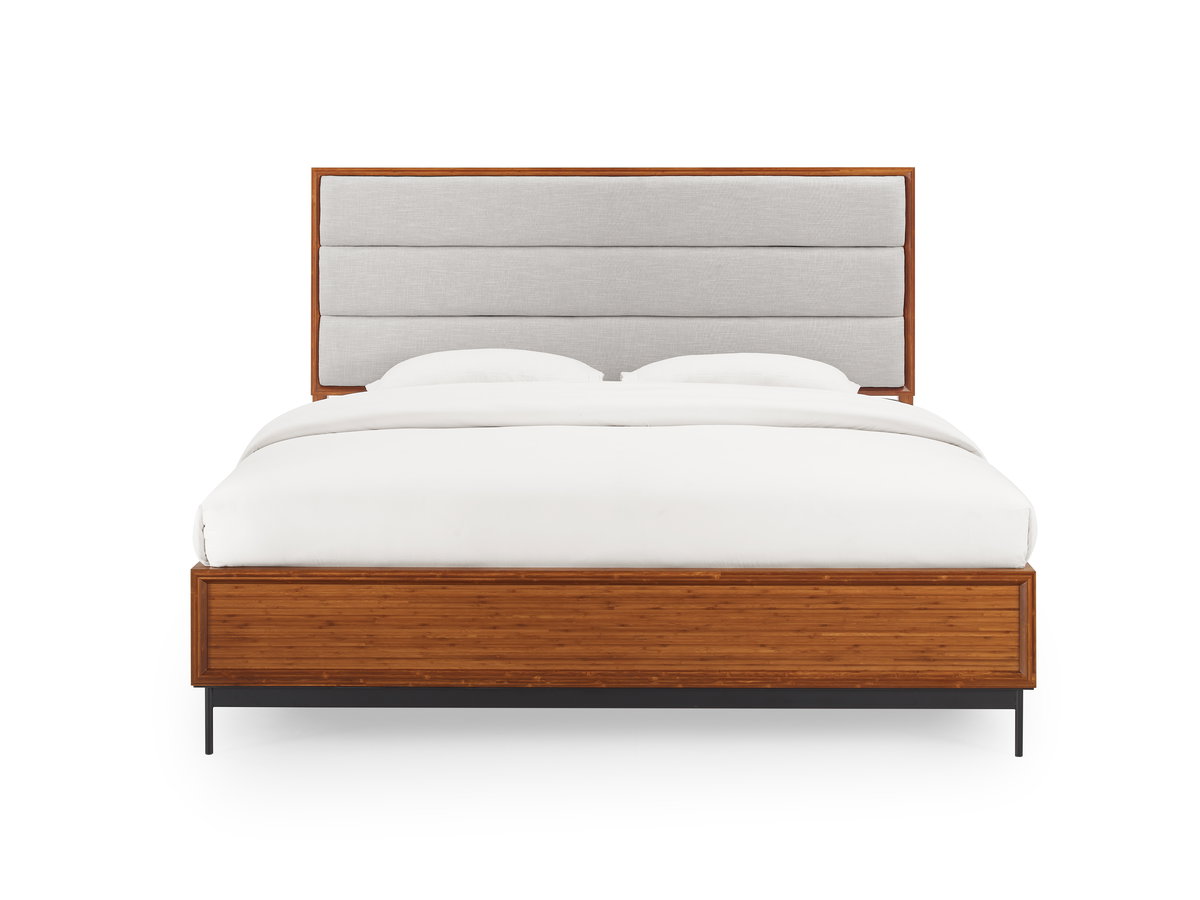 Taylor Queen Bed, Amber, by Greenington, 84" length x 63" width x 17.5" height View 2