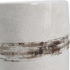 Comanche White Ceramic Garden Stool, Side & End Table by Uttermost, 13" width x 18" height x 13" depth thumbnail 5