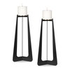 Columnar Black Candleholders Set/2, Decorative by Uttermost, 6.25" width x 15" height x 6.25" depth thumbnail 1