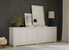 Eight Is Enough Sideboard, Whitewash, Cabinets & Sideboard by Sarreid, 122" length x 19" width x 38" height thumbnail 14