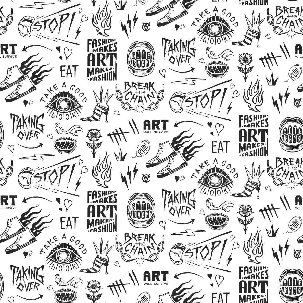 Disney Cruella Graffiti Black Peel & Stick Wallpaper, by York Wall, 18'10.8" length x 1'6" width x 0.02" depth