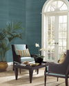 Sisal Twill Grasscloth Teal Wallpaper, by York Wall, 24' length x 3' width x 0.02" depth thumbnail 10
