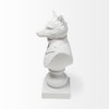 Murray 13H White Painted Resin Fox in a Suit Bust, Decorative Object by Mercana, 6.3" length x 5.51" width x 12.8" height thumbnail 4