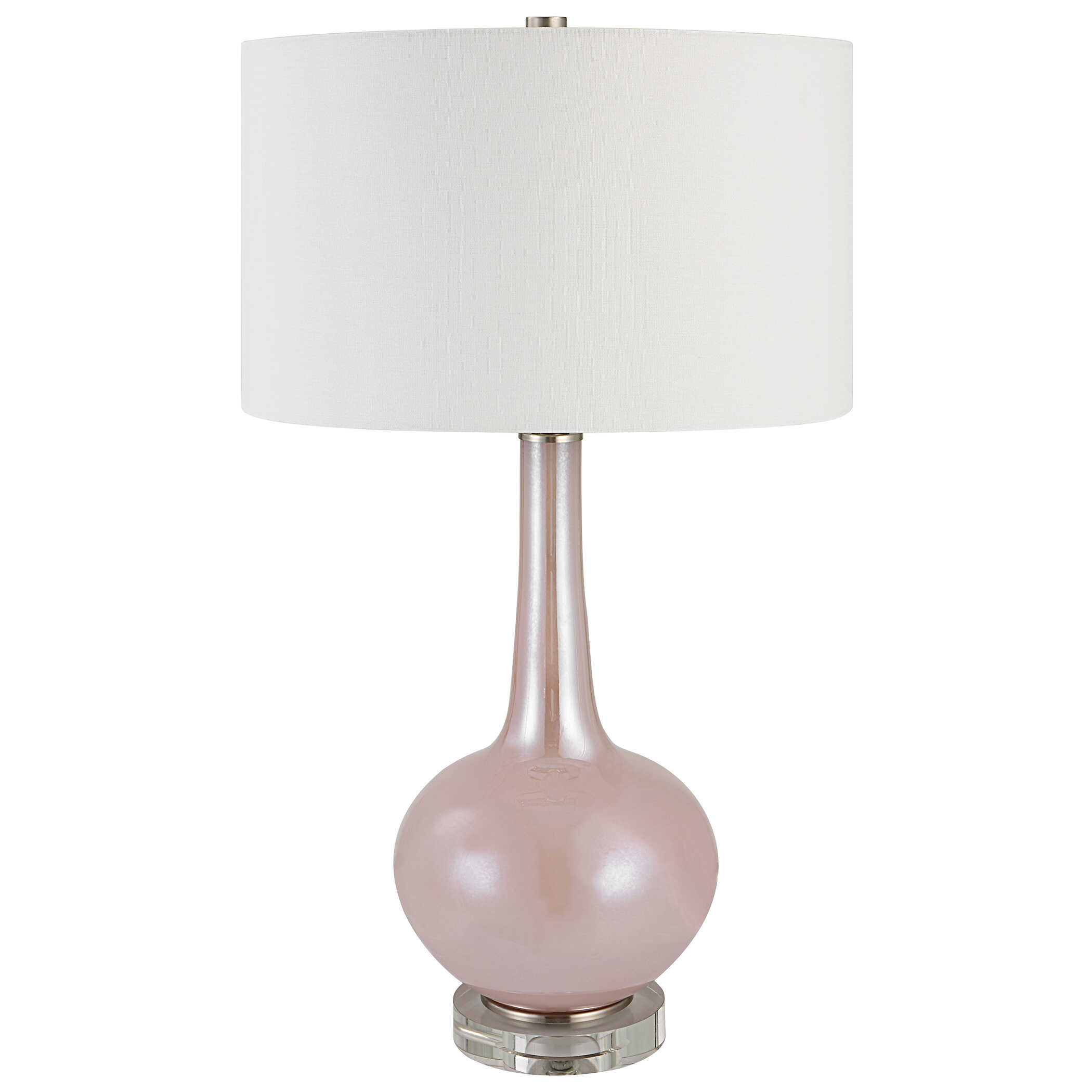 Rosa Pink Glass Table Lamp large image 