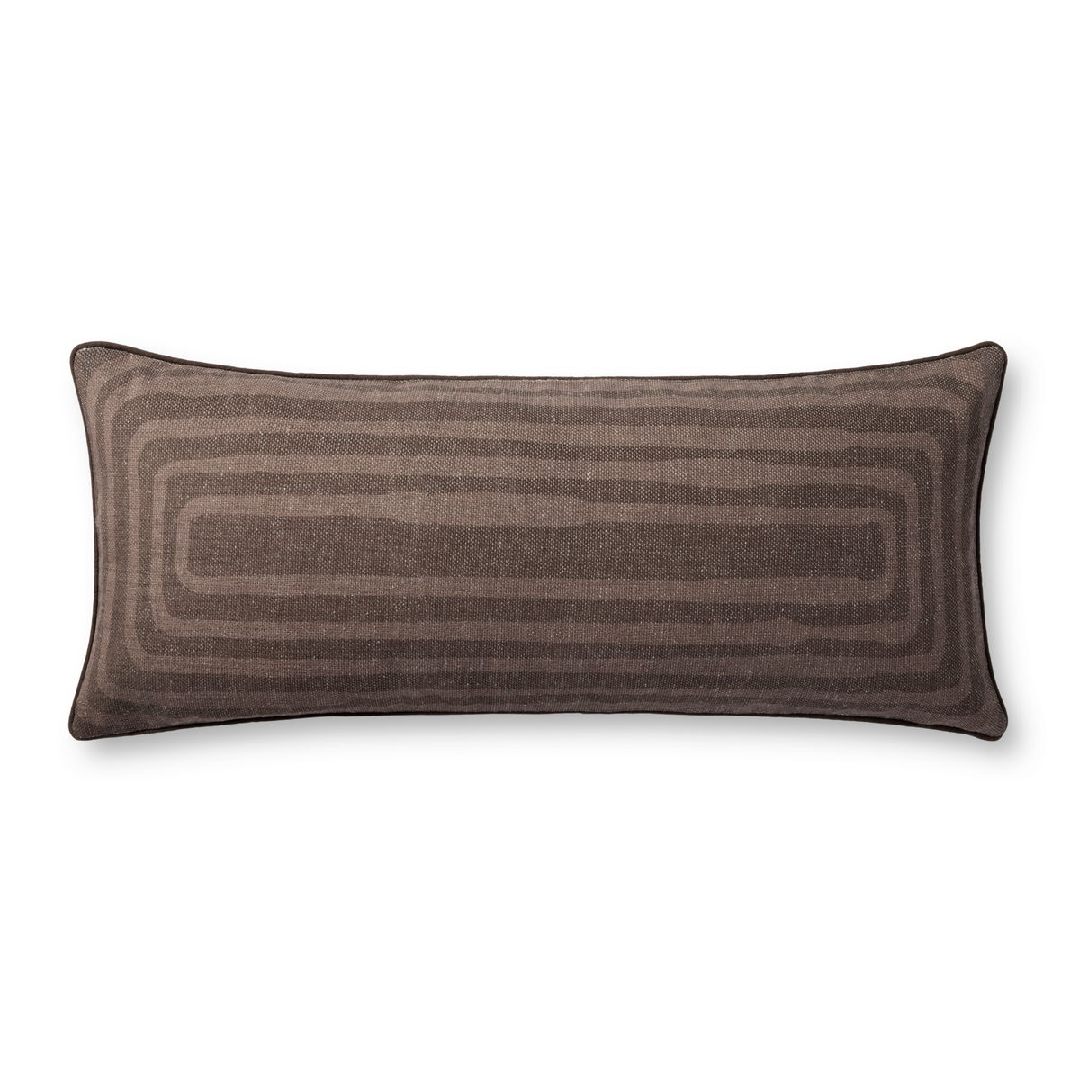 Brigette Romanek x Loloi Brown Pillow, Decorative Pillow, 13" length x 35" width View 1